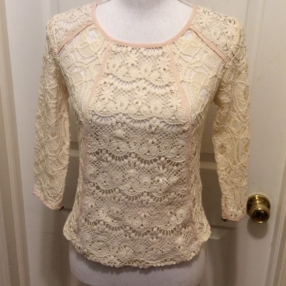 Champagne & Strawberry Tops - Champagne & Strawberry Top S Cream Lace